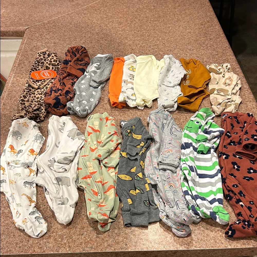 16pc NB-3mo baby boy clothing bundle